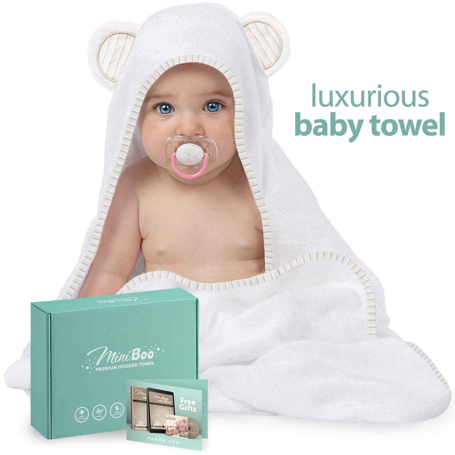MINIBOO towel hung to dry after bath time sessions