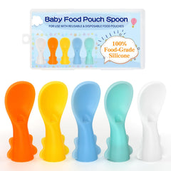 Miniguysa infant spoons non-drip with gentle silicone for mess-free feeding.