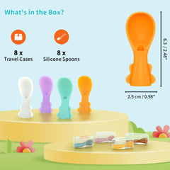 Miniguysa silicone baby spoon for pouches, safe and easy to clean
