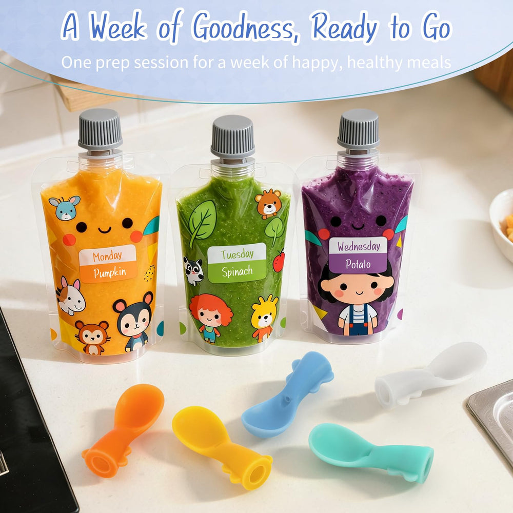 Miniguysa universal compatibility pouch spoon attachment fits many pouch brands