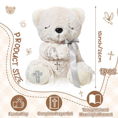 Miniinflat prayer bear with rosary offers a serene home prayer experience.