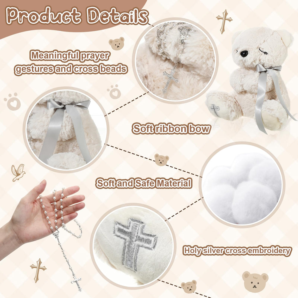 Miniinflat rosary silver beads close-up highlights durable alloy for daily devotion.