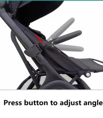 MINILUJIA BBZ YOYO bumper bar angle adjustment enables customizable arm support during strolls.