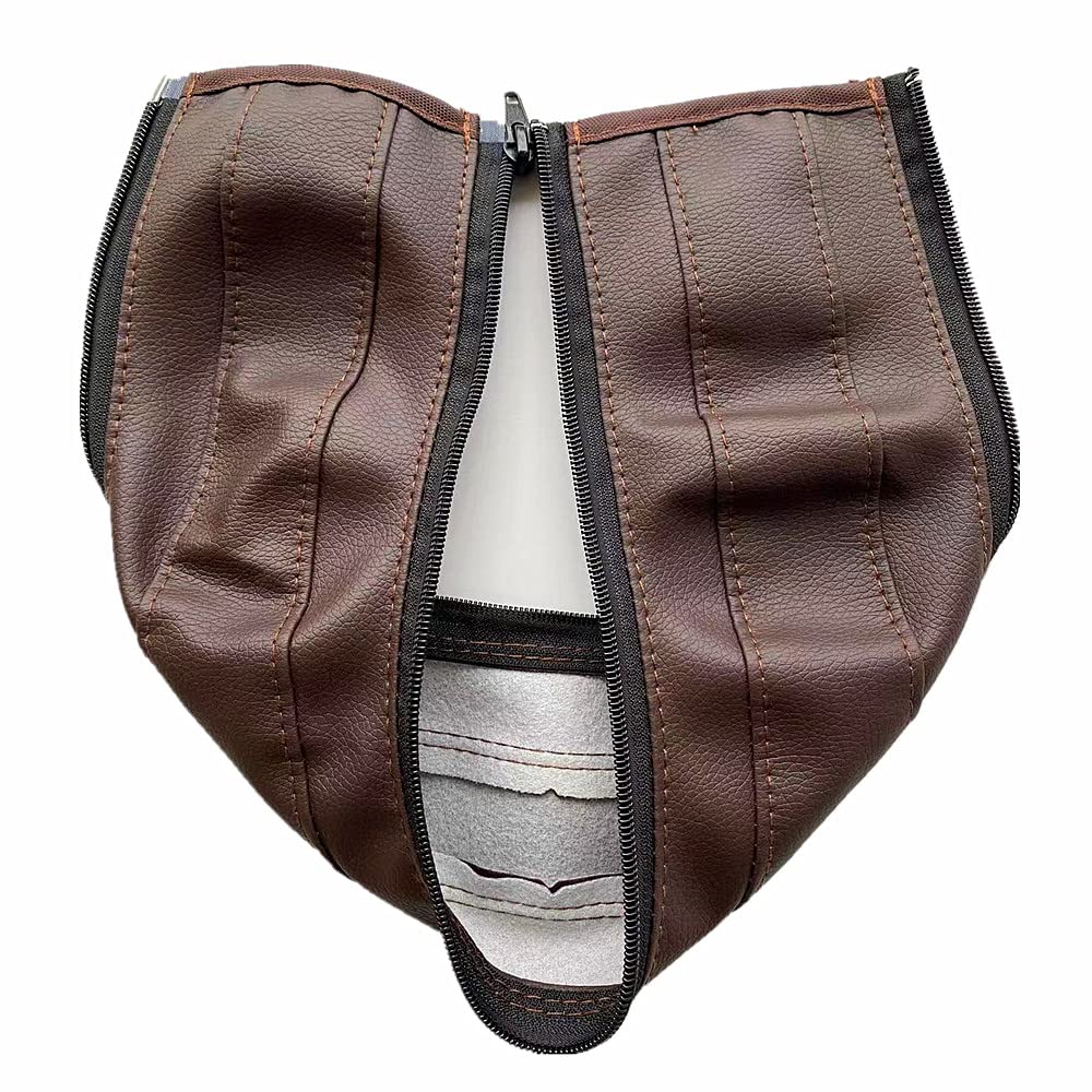 MINILUJIA PU leather dust-proof cover protects stroller armrest from dirt.