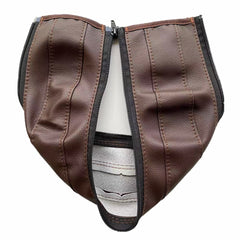 MINILUJIA PU leather dust-proof cover protects stroller armrest from dirt.