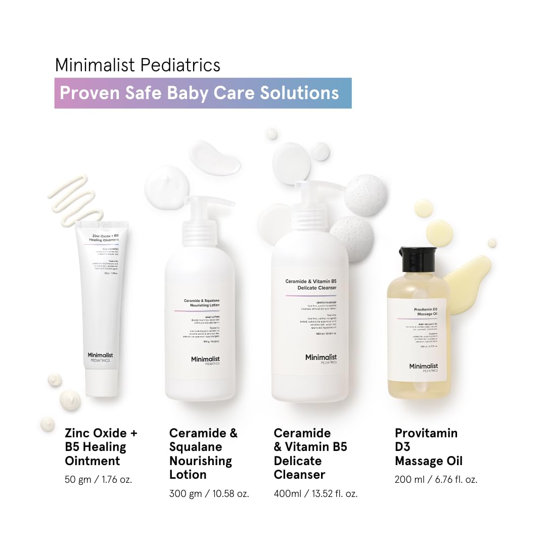 Minimalist Baby Gentle Head to Toe Wash usage image applying cleanser to baby skin.