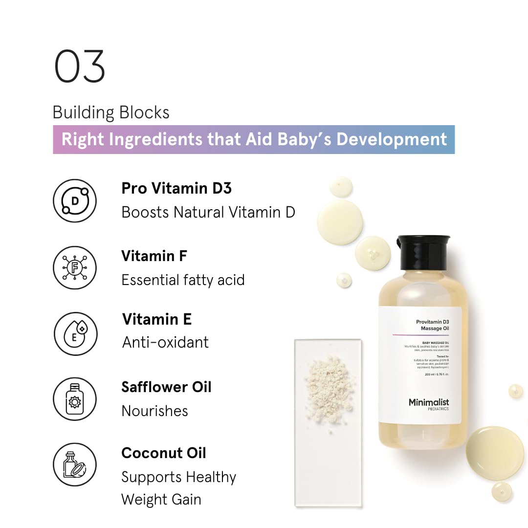 Minimalist baby massage oil packaging box for easy storage
