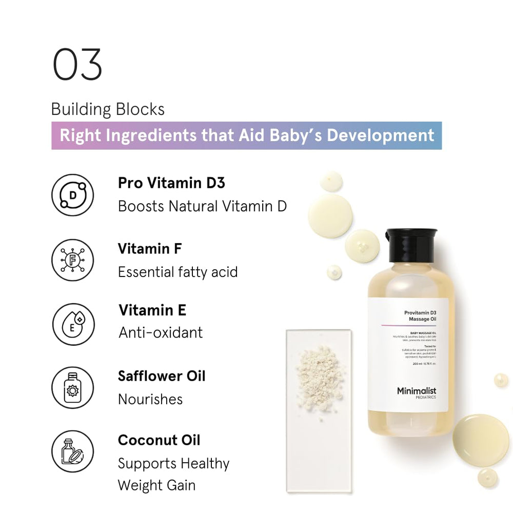 Minimalist baby massage oil packaging box for easy storage
