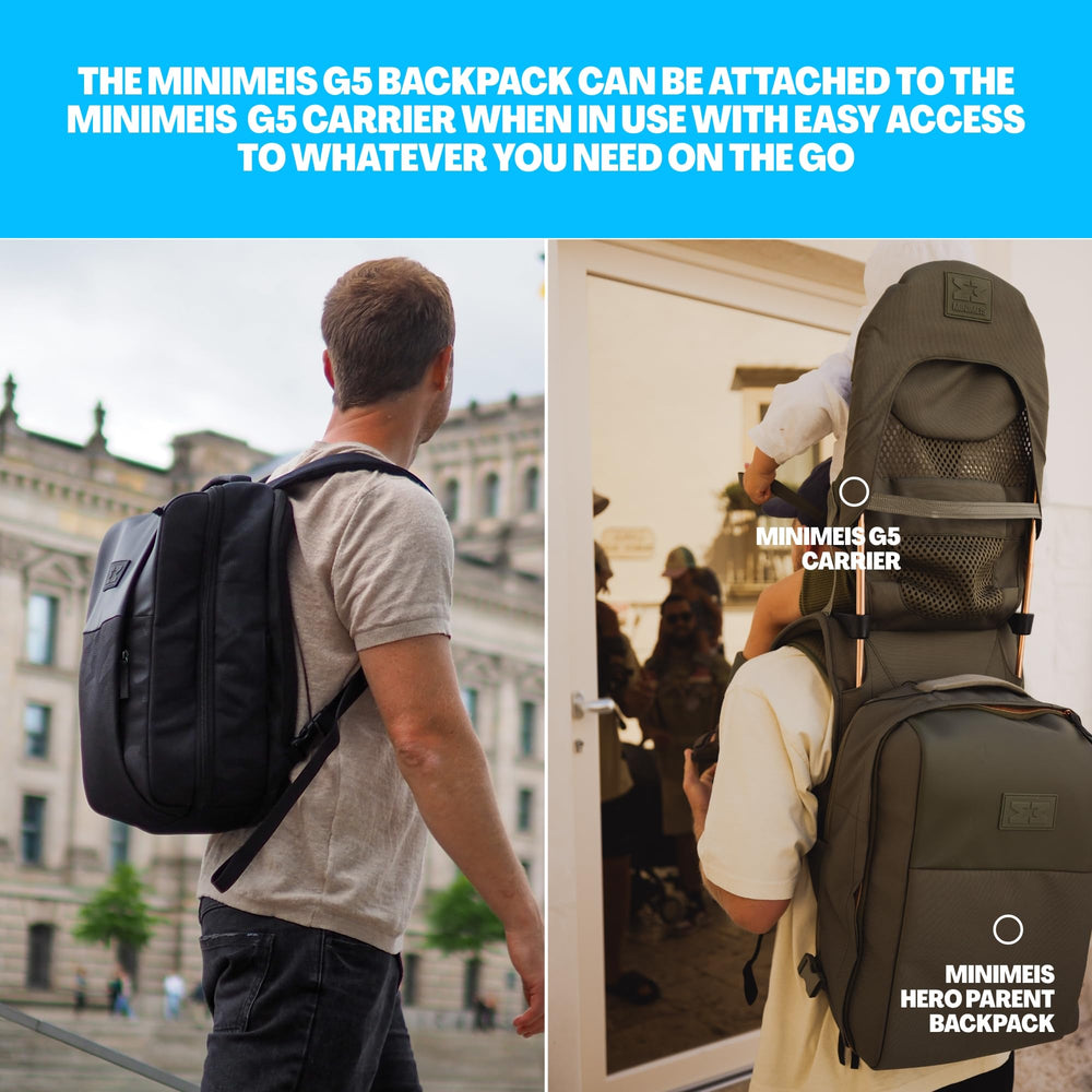 MINIMEIS HERO BACKPACK opens 180-degree opening for easy packing and retrieval.