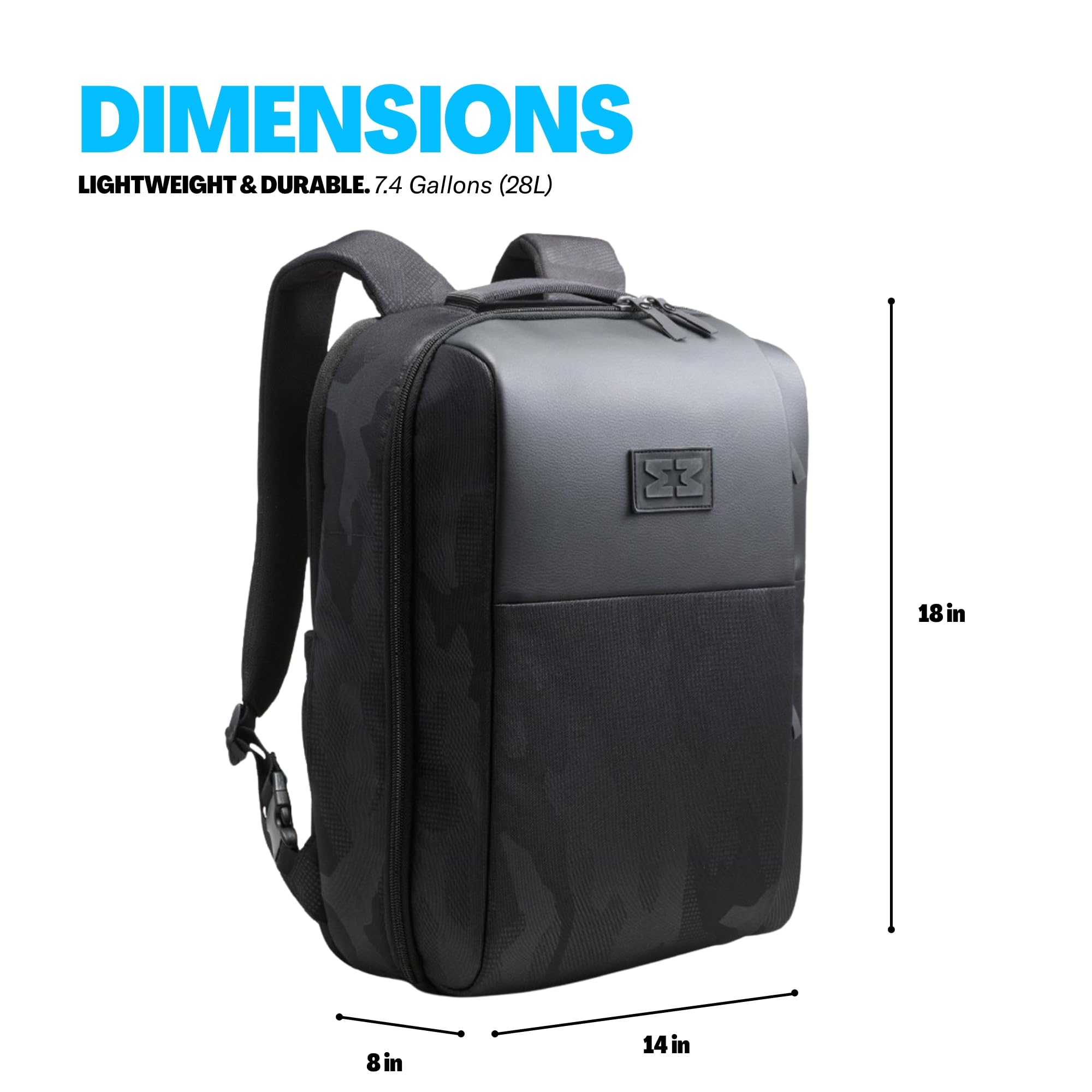 MINIMEIS HERO BACKPACK features stretch pockets and laptop sleeve for organized travel.