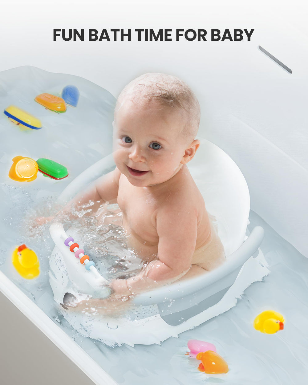 Minimiss thermometer indicators help maintain comfortable water temperature.