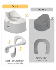 Minimiss potty step-stool in use, supporting independent routines at sink or brush time.