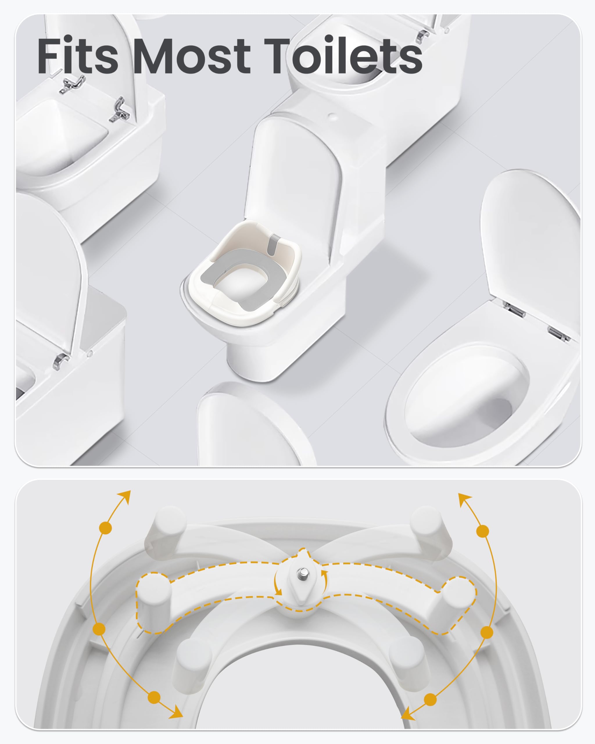 Minimiss potty top-step with non-slip texture helps kids stand safely.
