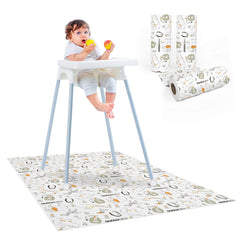 Minimono disposable splat mat roll shows travel-friendly protection for picnics.
