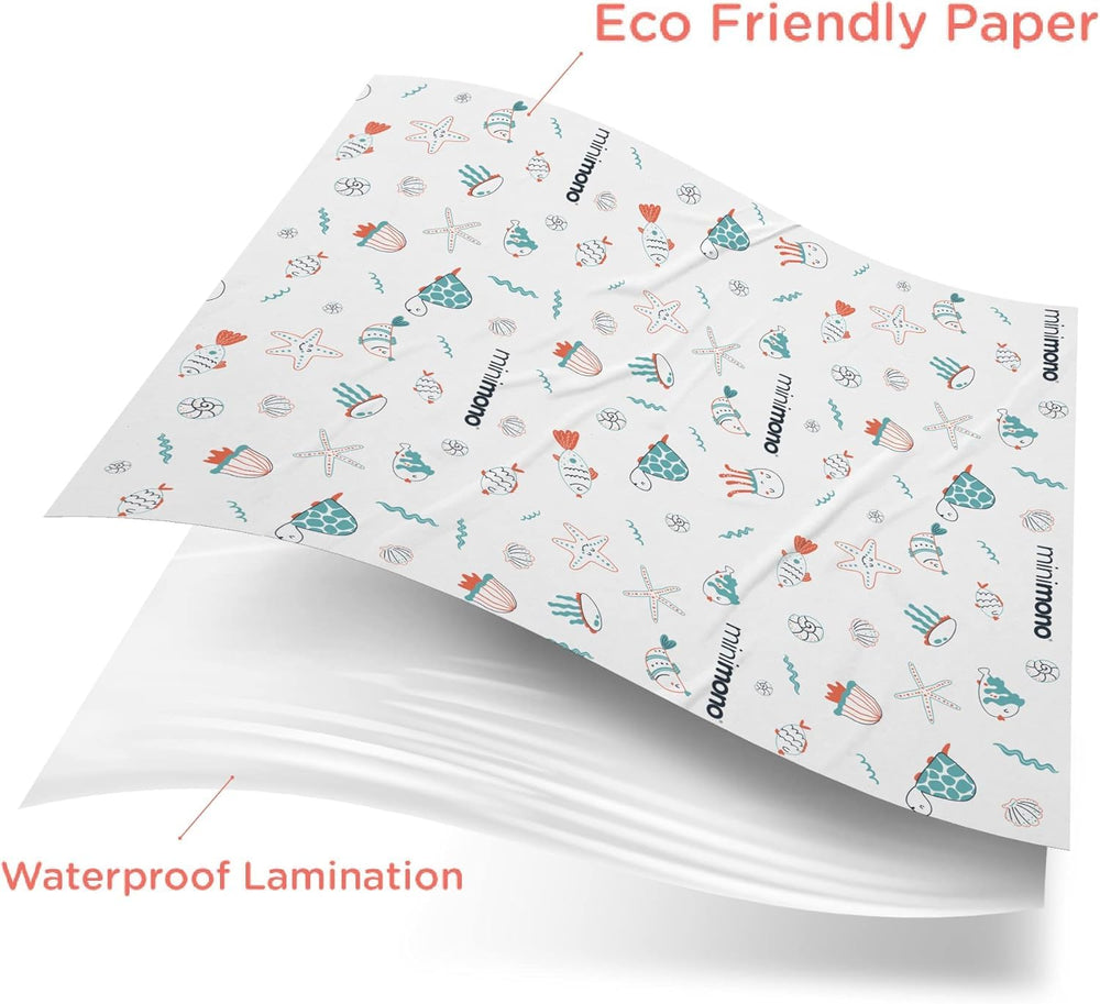 Minimono waterproof disposable mats rolled in bag for travel