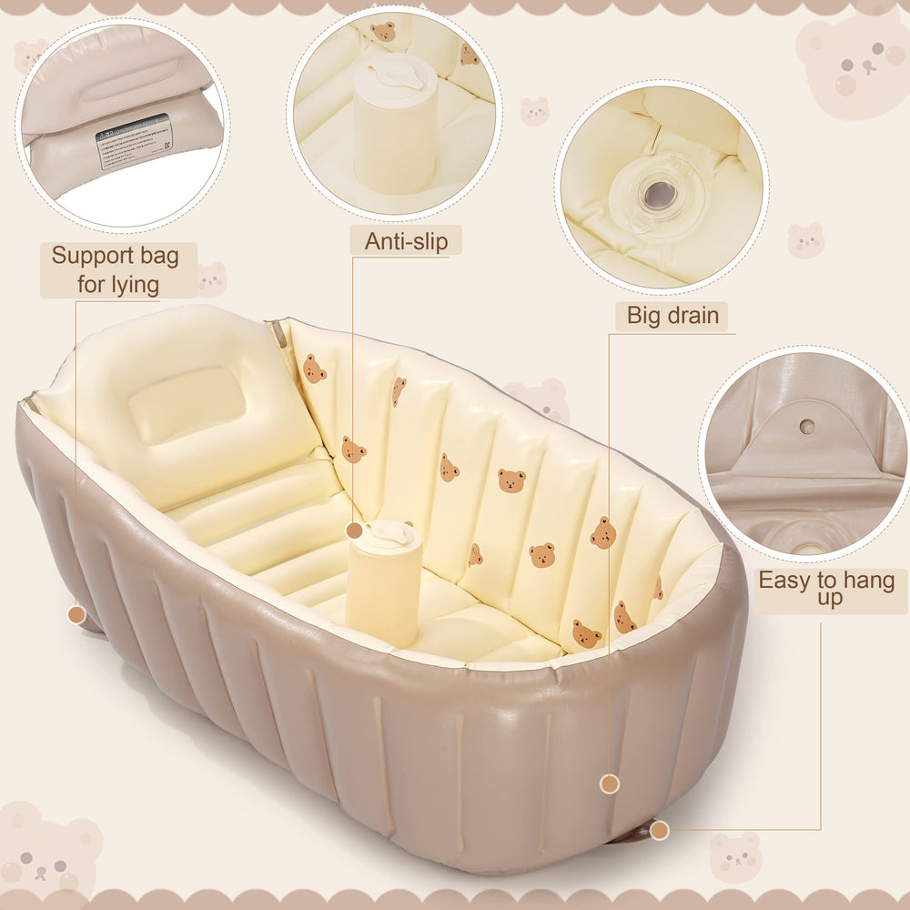 MINK inflatable bathtub collapsible design saves space for easy storage