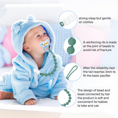 MINMUNJIU BPA-free silicone pacifier clip promotes safe materials during playtime.