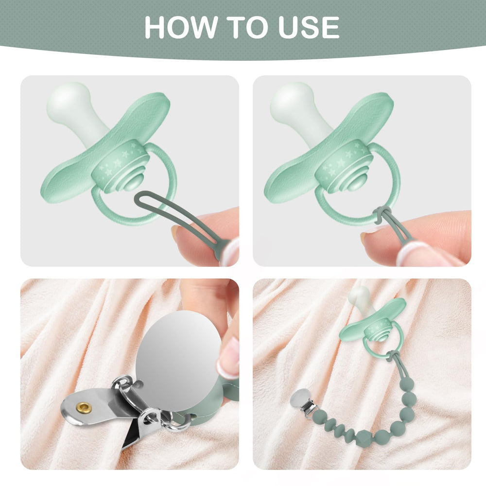 MINMUNJIU one-piece silicone clip design reduces choking risk