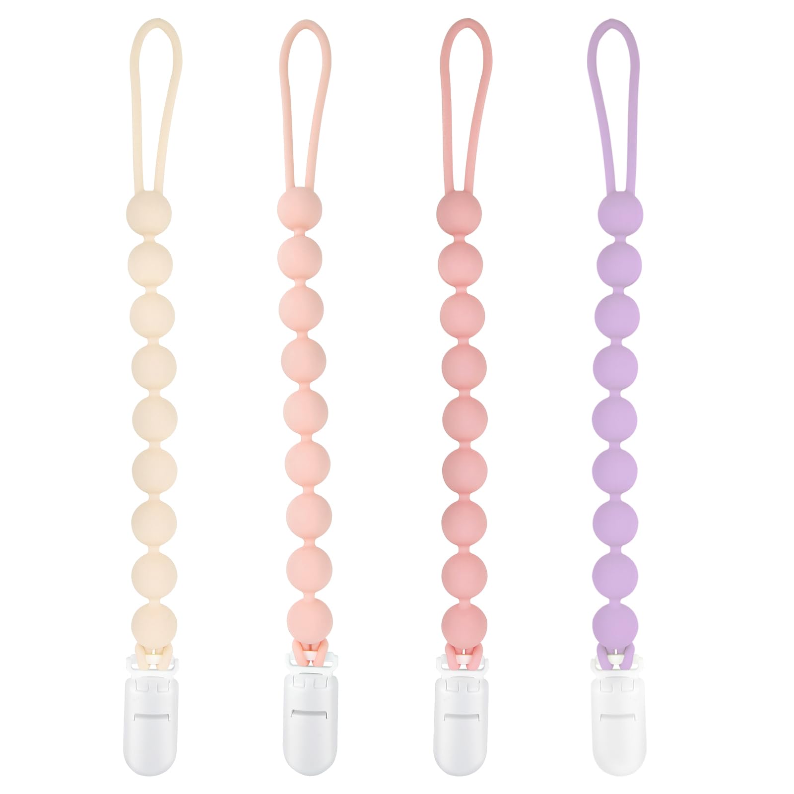 MINMUNJIU pacifier clip pack colors keeps pacifiers secure on baby girl outfits