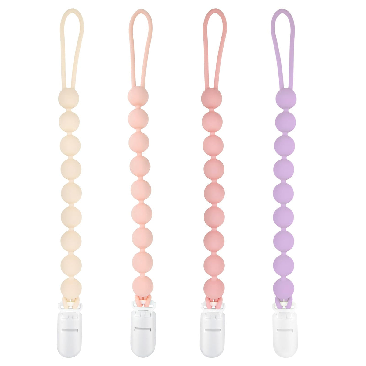 MINMUNJIU pacifier clip pack colors keeps pacifiers secure on baby girl outfits