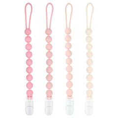 MINMUNJIU pacifier clip pack in four colors for coordinating baby outfits