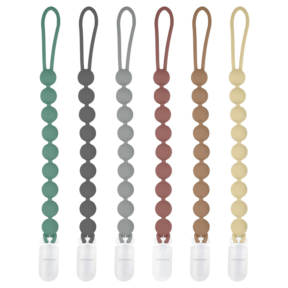 MINMUNJIU silicone pacifier clip for boys with secure rust-free clasp prevents loss
