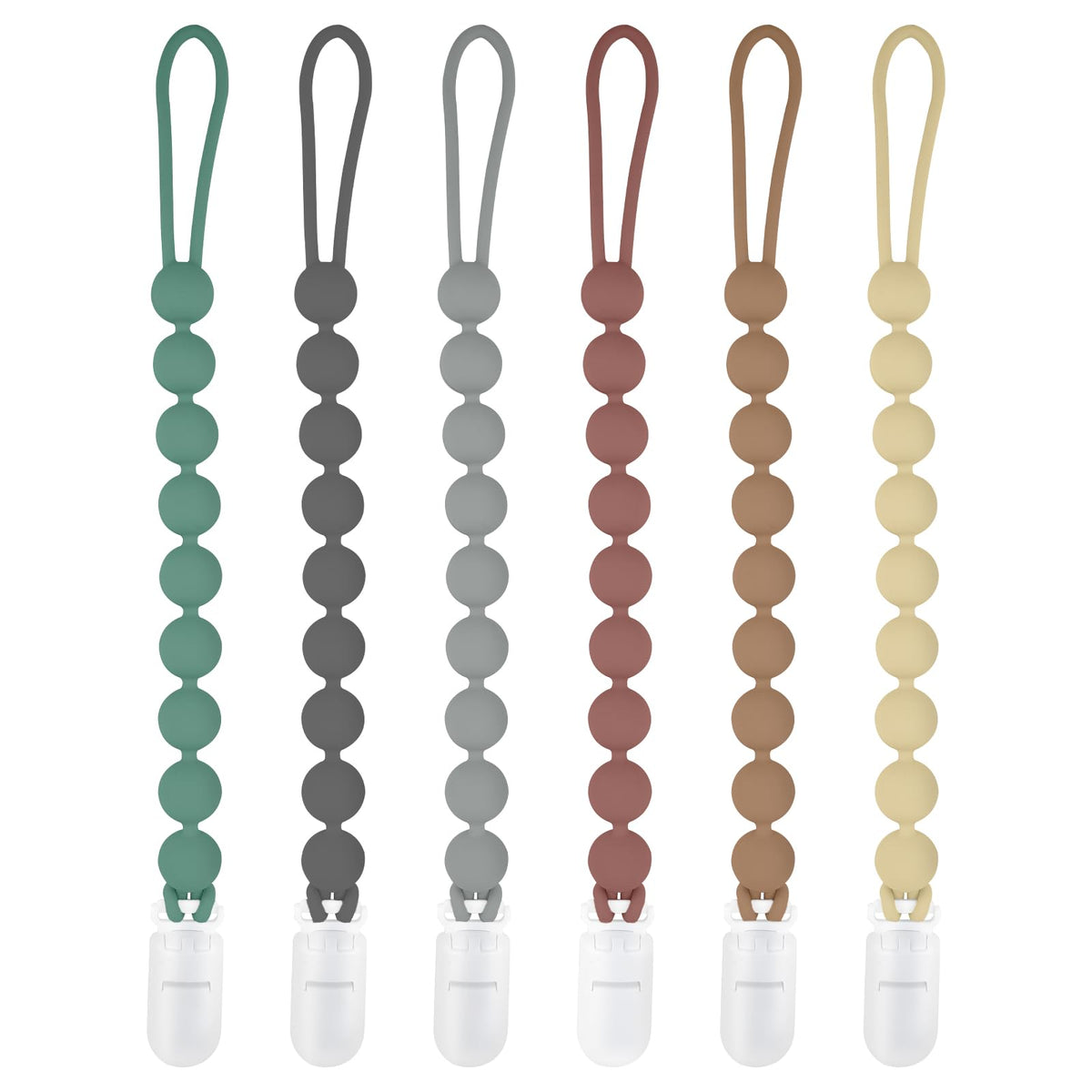 MINMUNJIU silicone pacifier clip for boys with secure rust-free clasp prevents loss