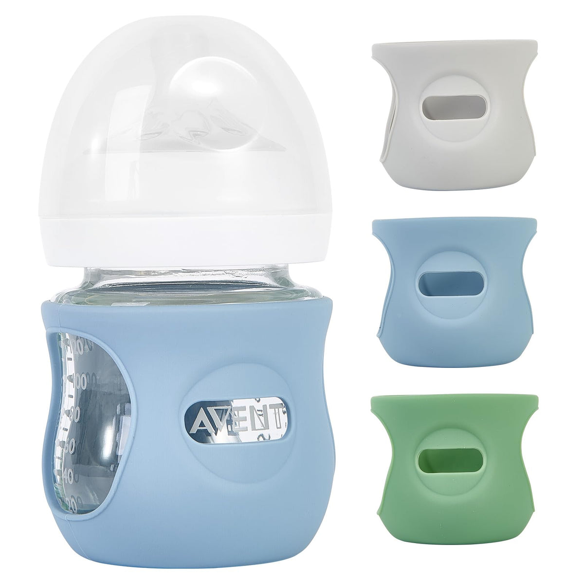 MINMUNJIU Philips Avent glass bottle sleeve closeup shows protective cover and enhanced grip.
