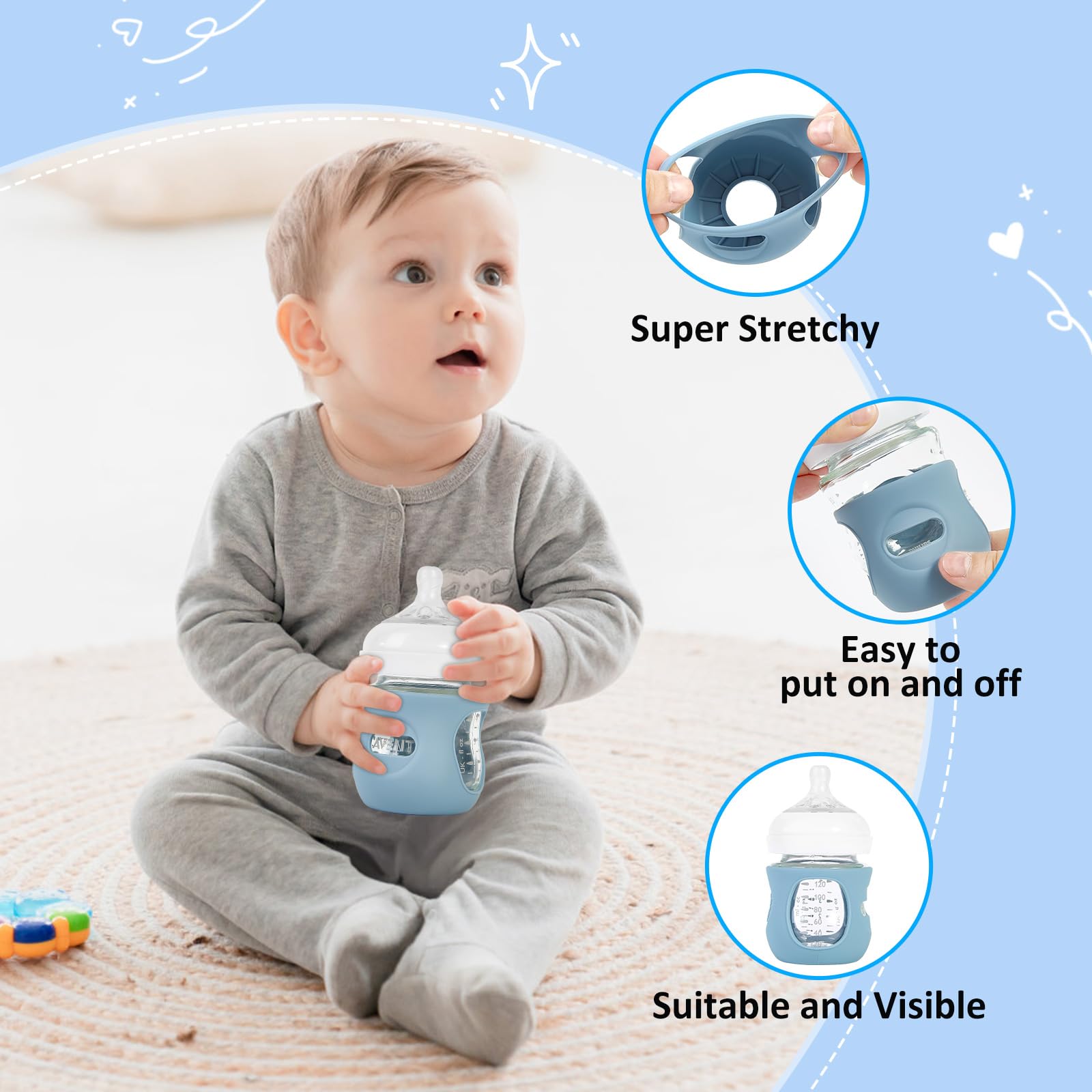 MINMUNJIU dishwasher-safe silicone sleeve enables quick, hygienic cleaning.