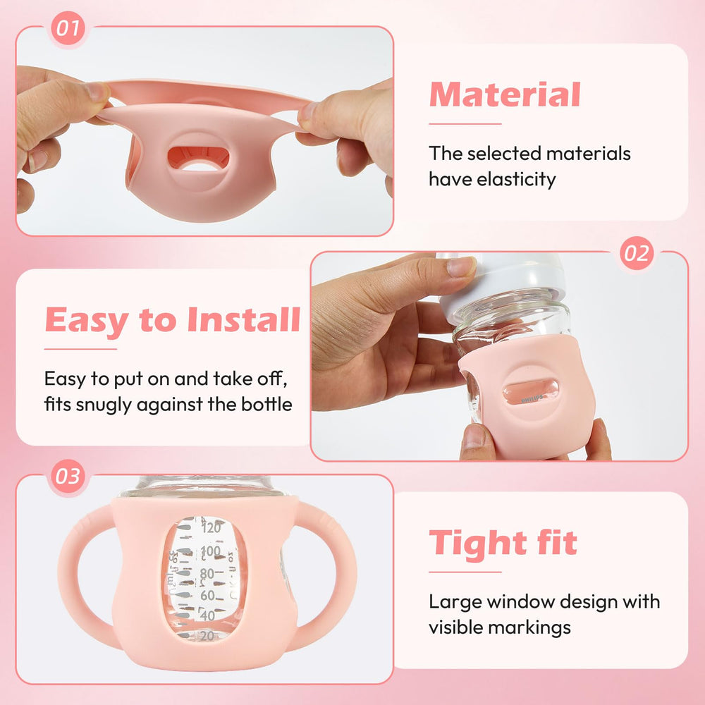 MINMUNJIU bottle sleeve is dishwasher-safe and easy to clean after feeding.