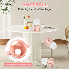 MINMUNJIU sleeve on bottle handle showcases easy-grip design for parents.