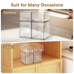 MINMUNJIU transparent drawers showing dust-protected storage visibility