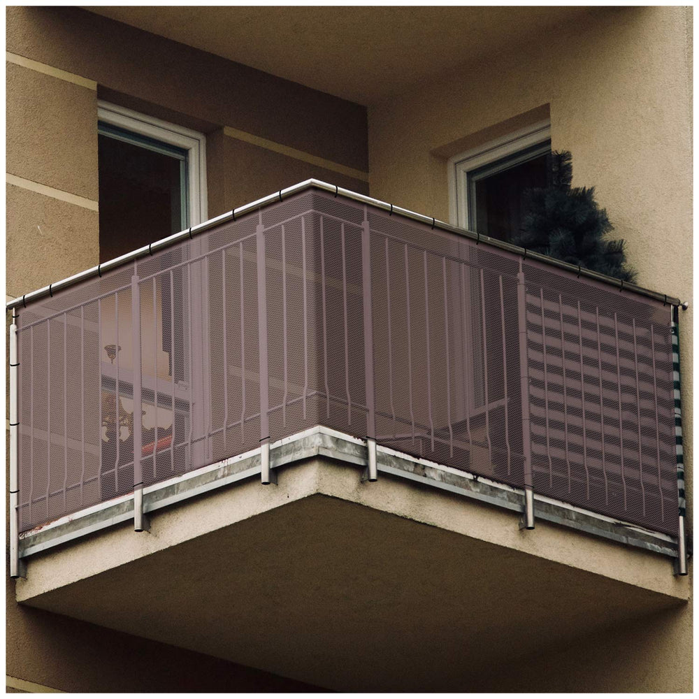 Minne Baby banister guard dark brown tone blends with home decor