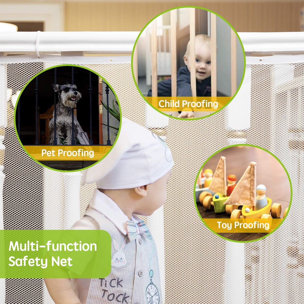 Minne Baby Banister Guard zip ties included enable secure installation on rails.
