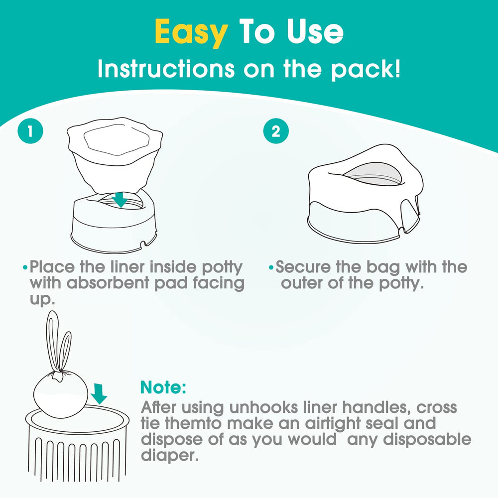 Minne Baby packable liners offer hygienic, mess-free disposal during errands.