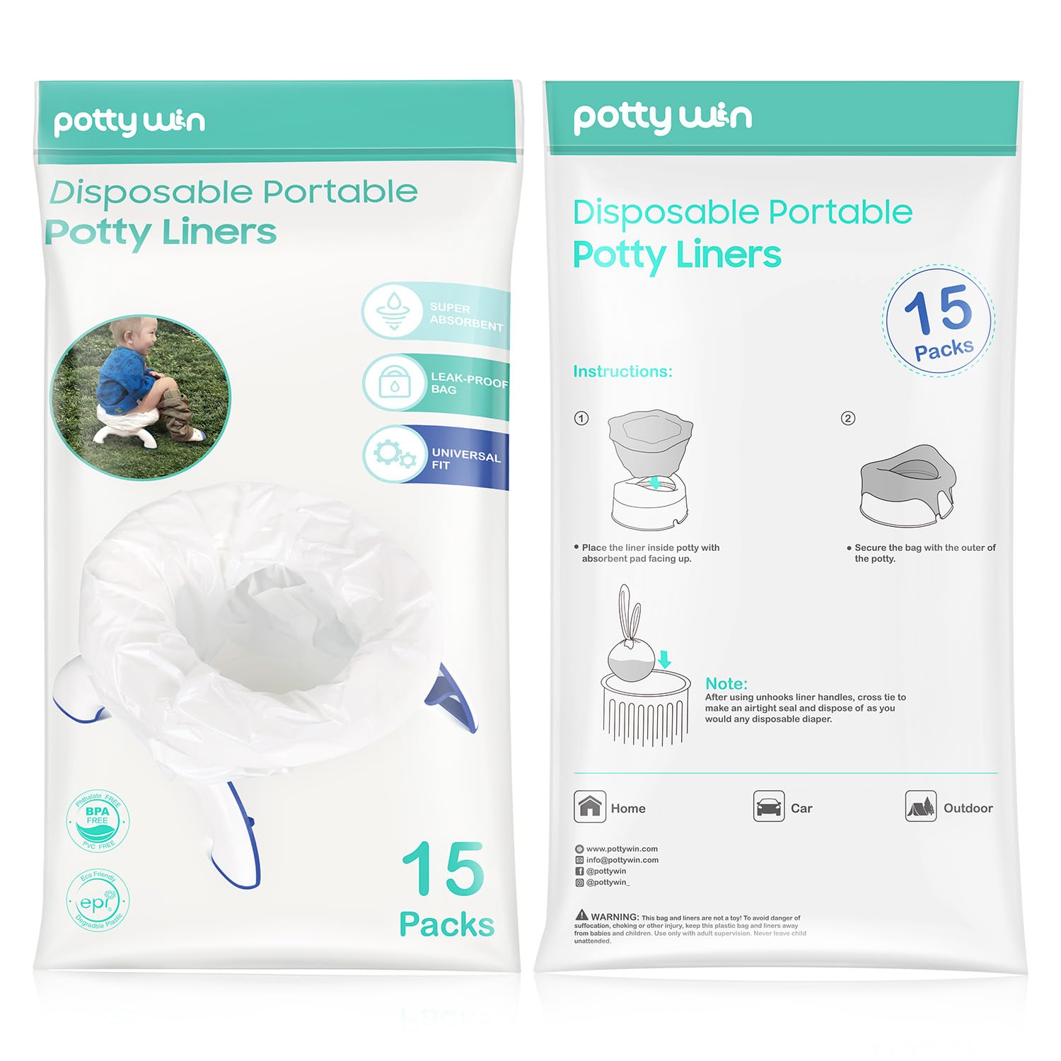 Minne Baby liner suitable for pet waste cleanup on short outings.