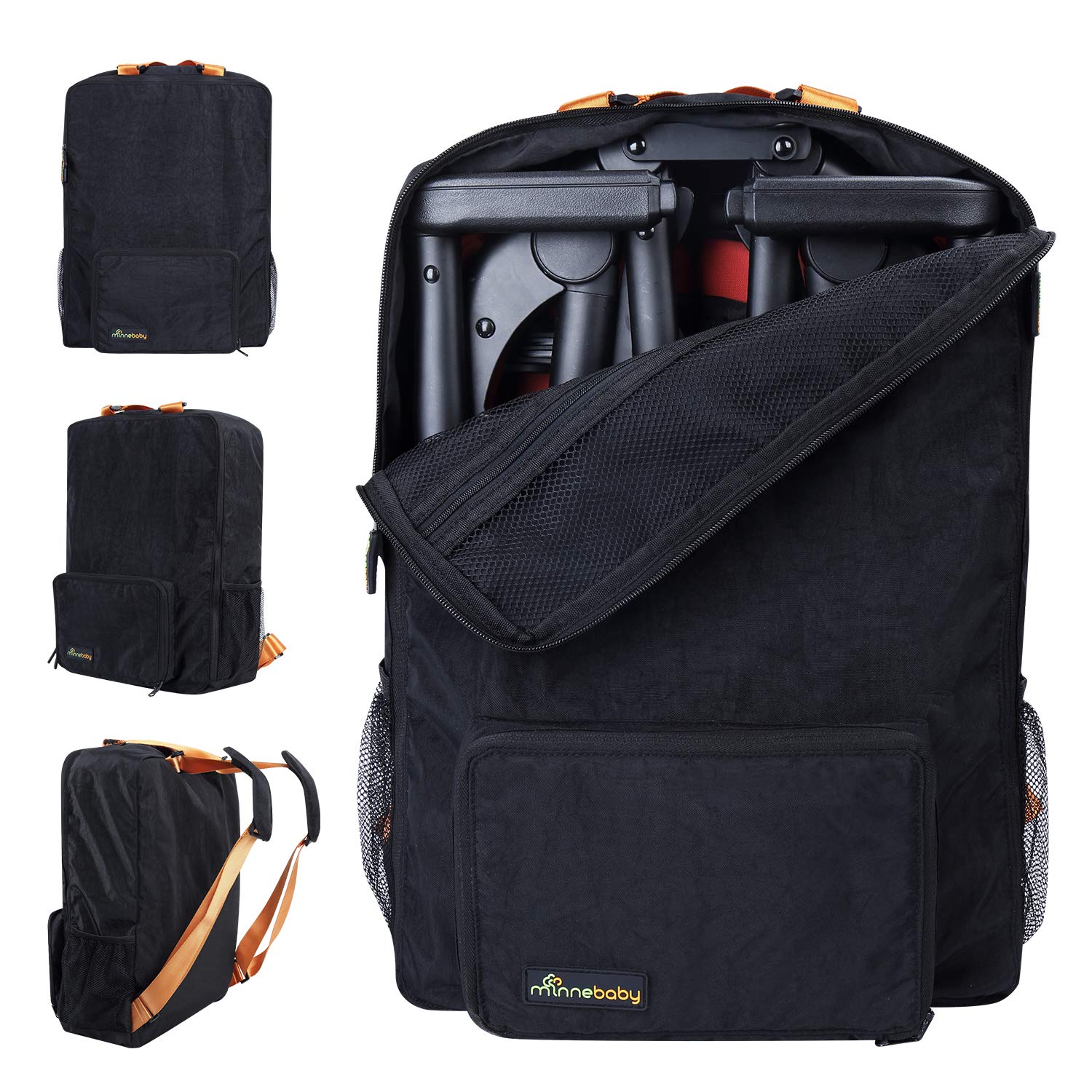 Minne Baby stroller travel bag front view offers stylish protection during travel.
