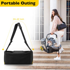 Minne Baby Upperkids bag with dual cup holders keeps drinks upright