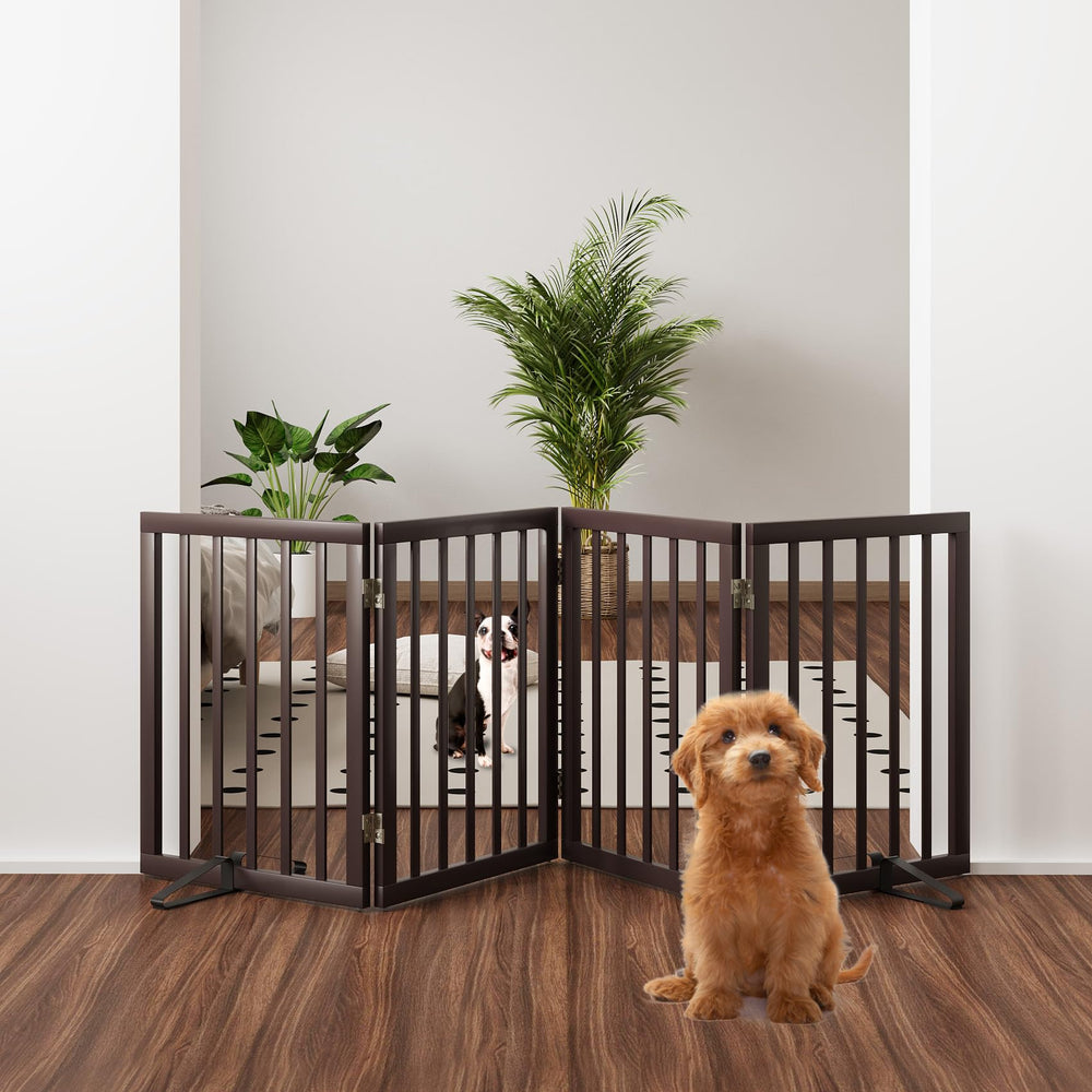 Mino Kesper dog gate at a doorway shows stylish, practical protection.