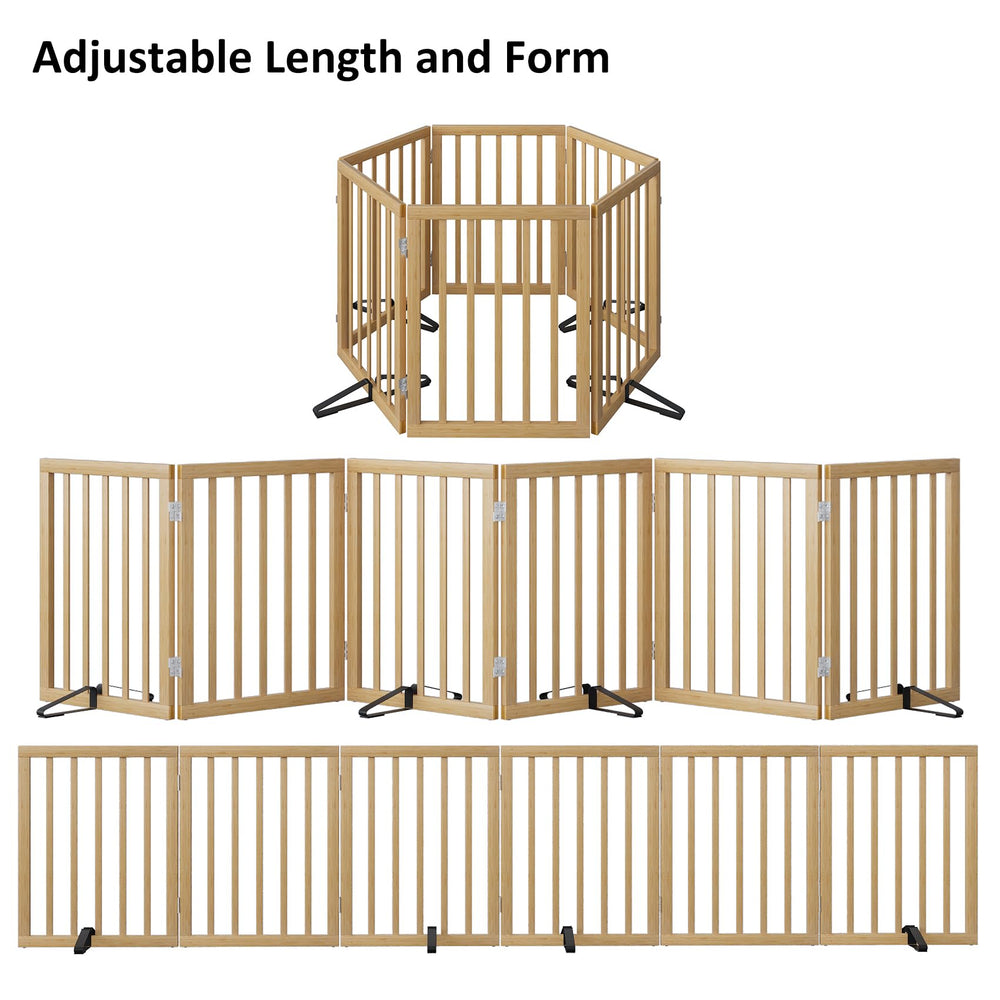 Mino Kesper bamboo gate with non-slip bottom dots stays steady