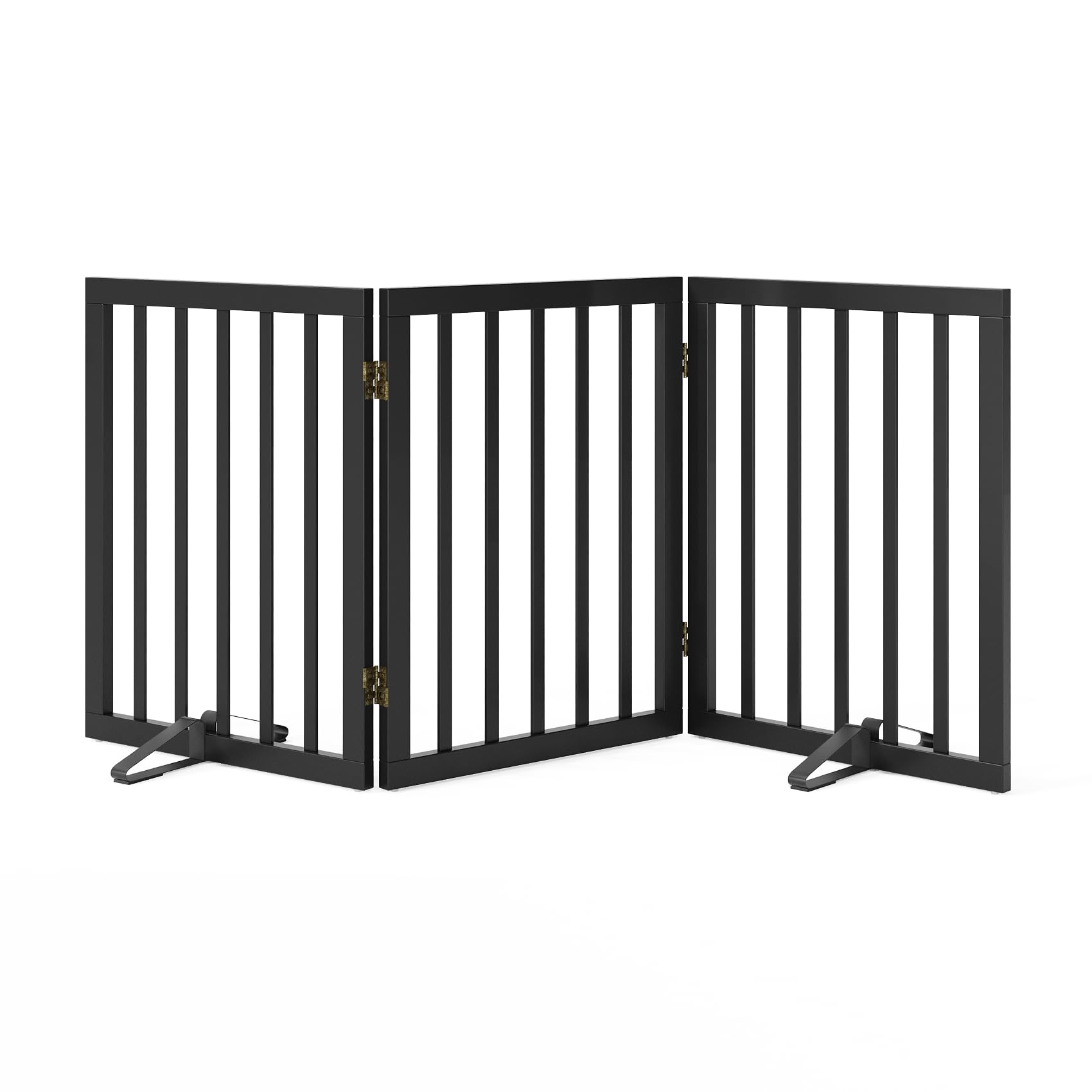 Mino Kesper foldable gate folds flat for compact storage after use.