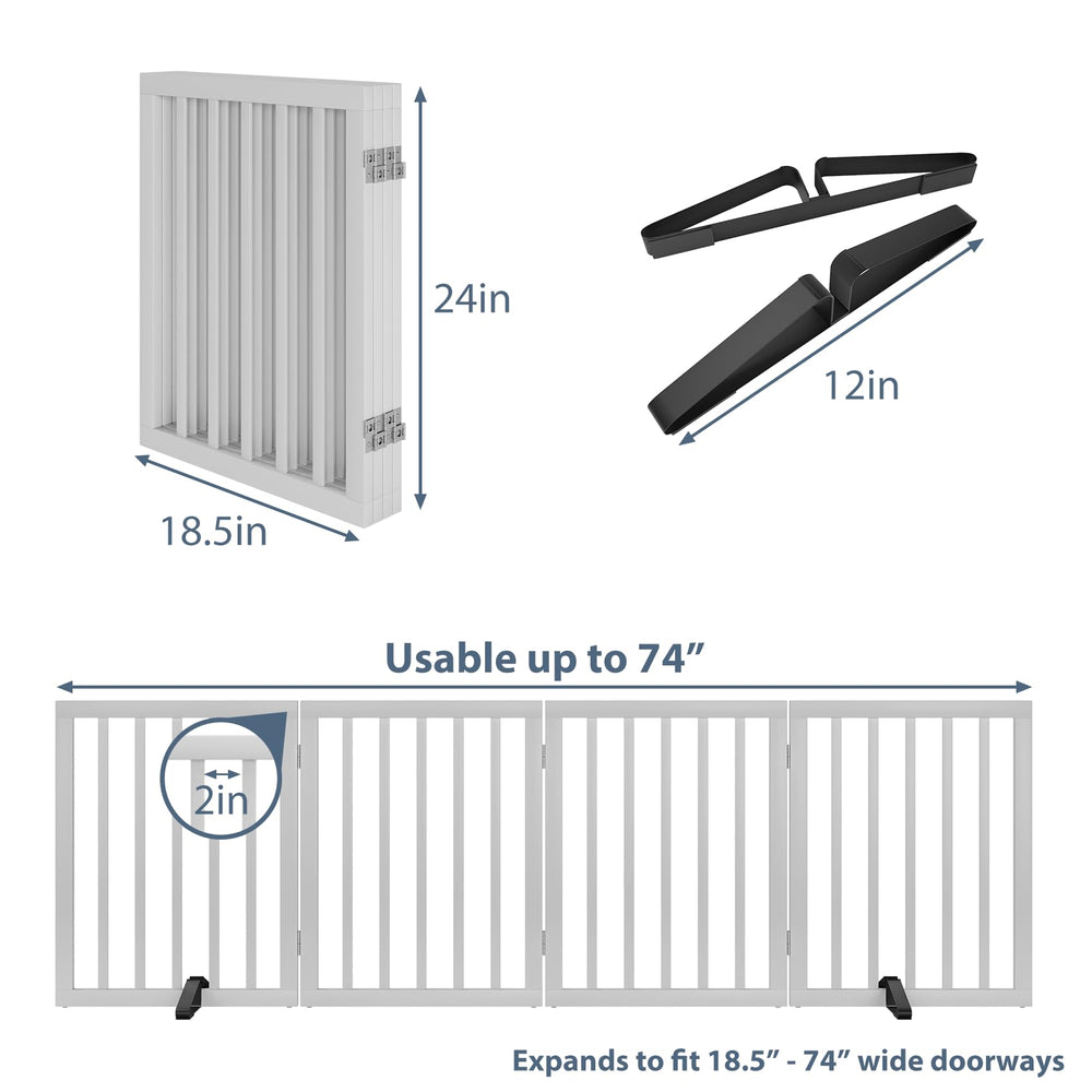 Mino Kesper compact folded gate stores neatly when not in use.