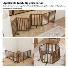 Mino Kesper gate features a 360-degree hinge for flexible room layouts.
