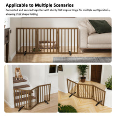 Mino Kesper dog gate blocks doorways while blending with decor.