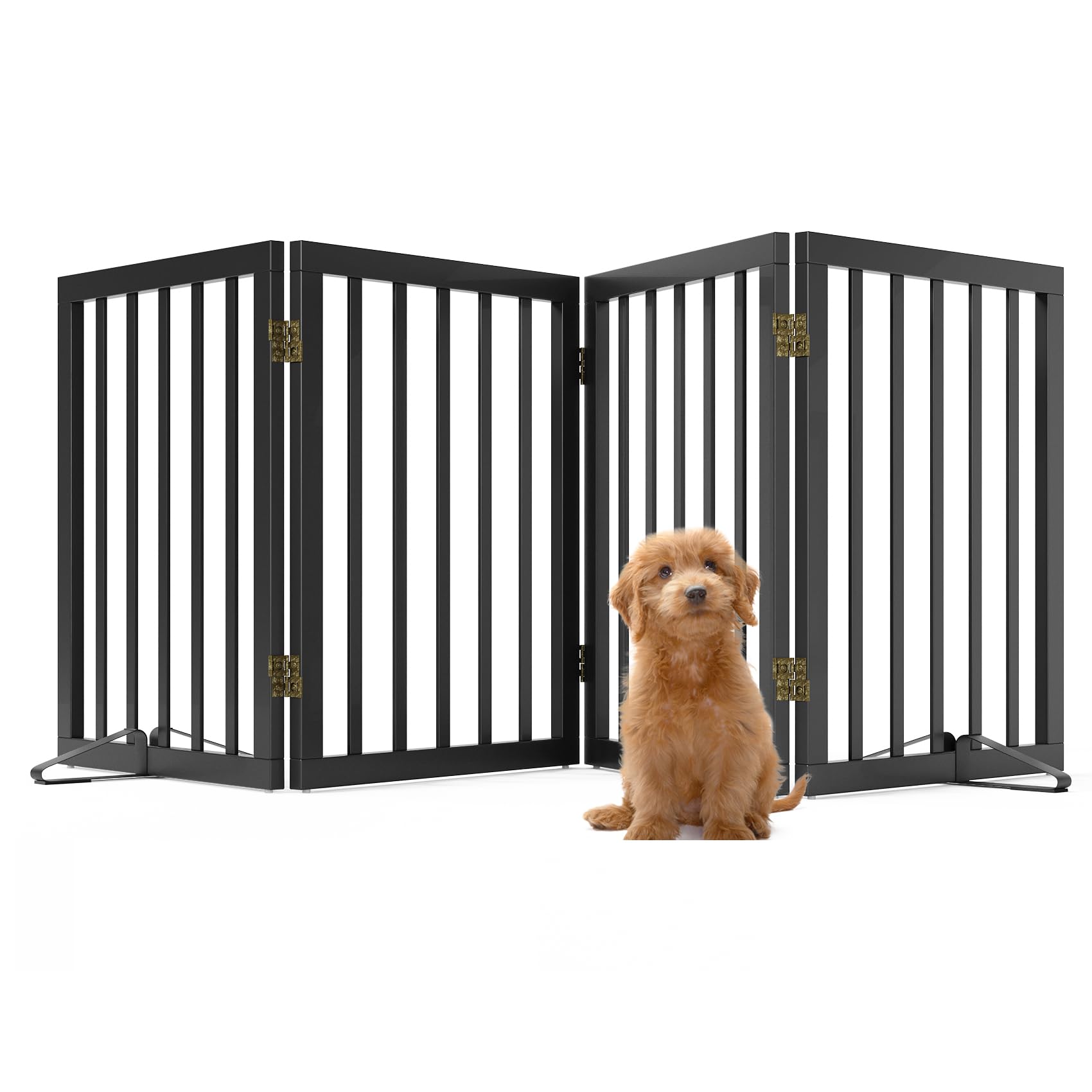 Mino Kesper dog gate blocks stairways and doorways without drilling for everyday protection.