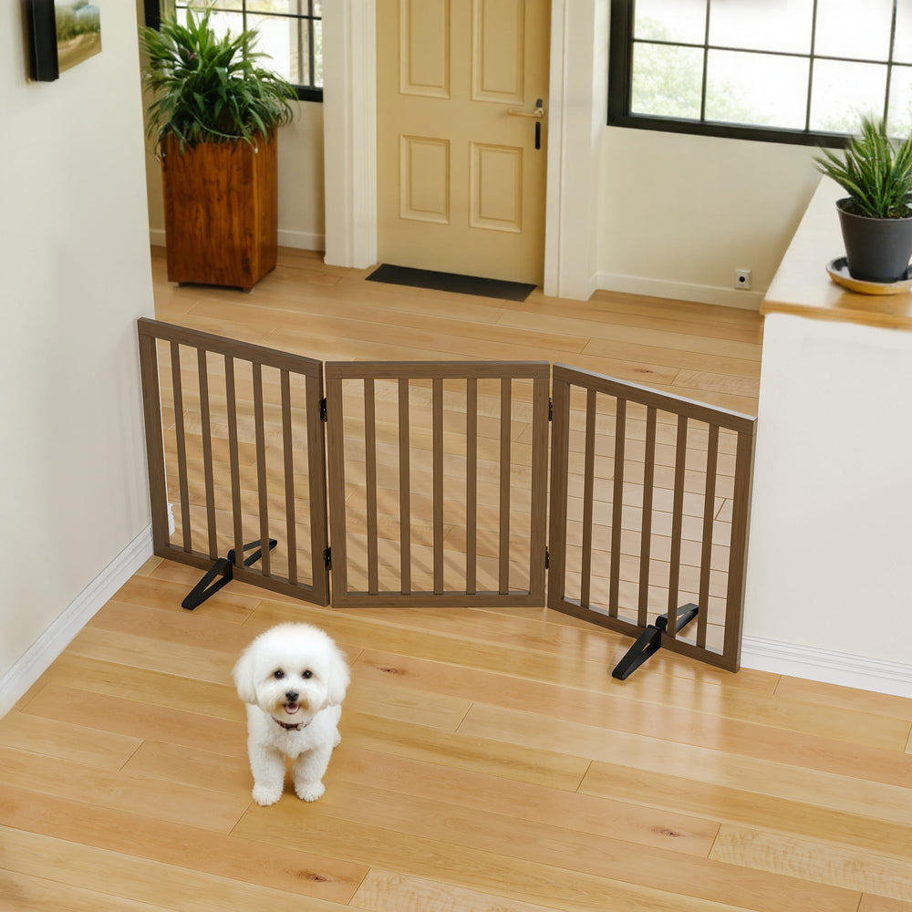 Mino Kesper fence-style dog gate creates safe spaces in busy homes.