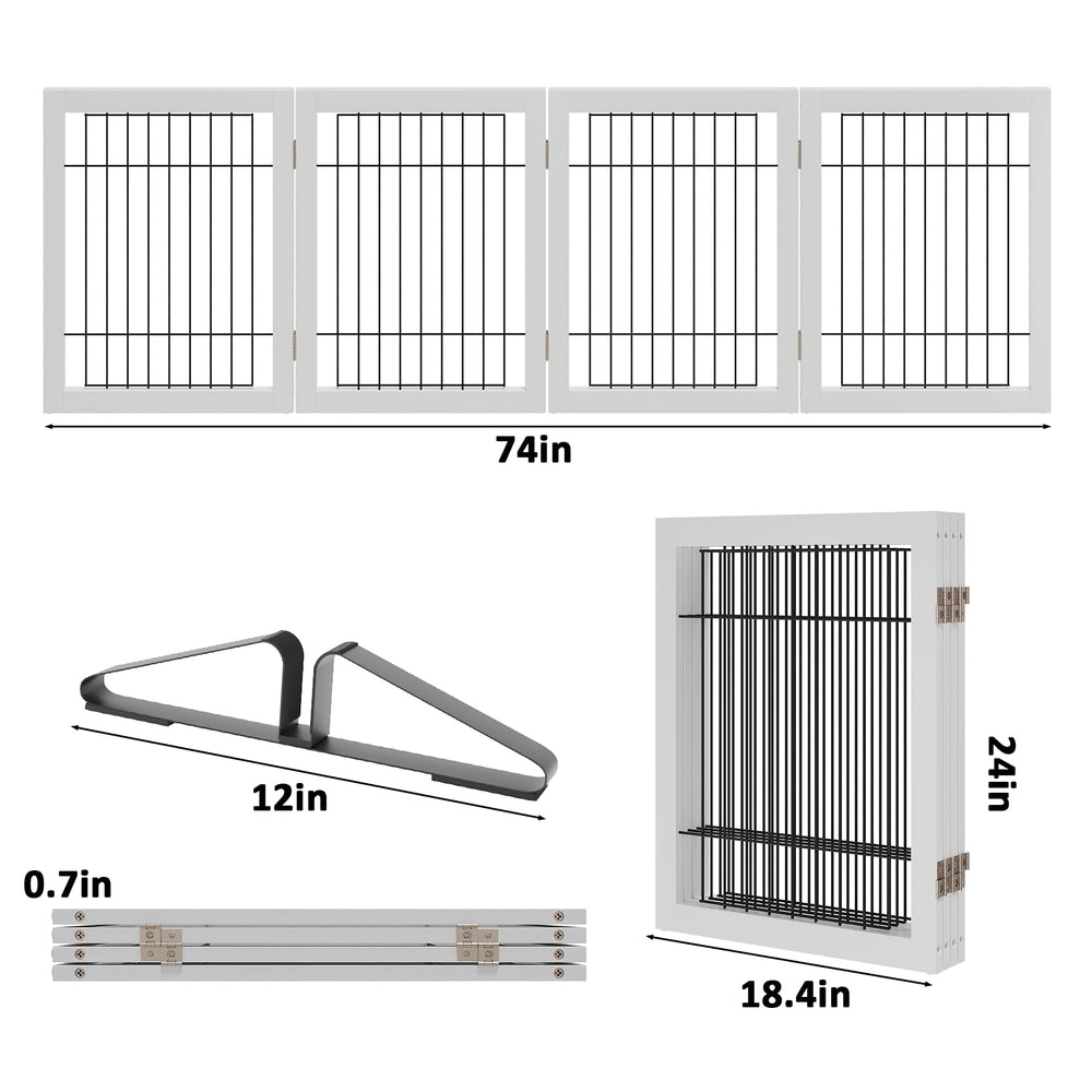 Mino Kesper free-standing design keeps pets contained without mounting.