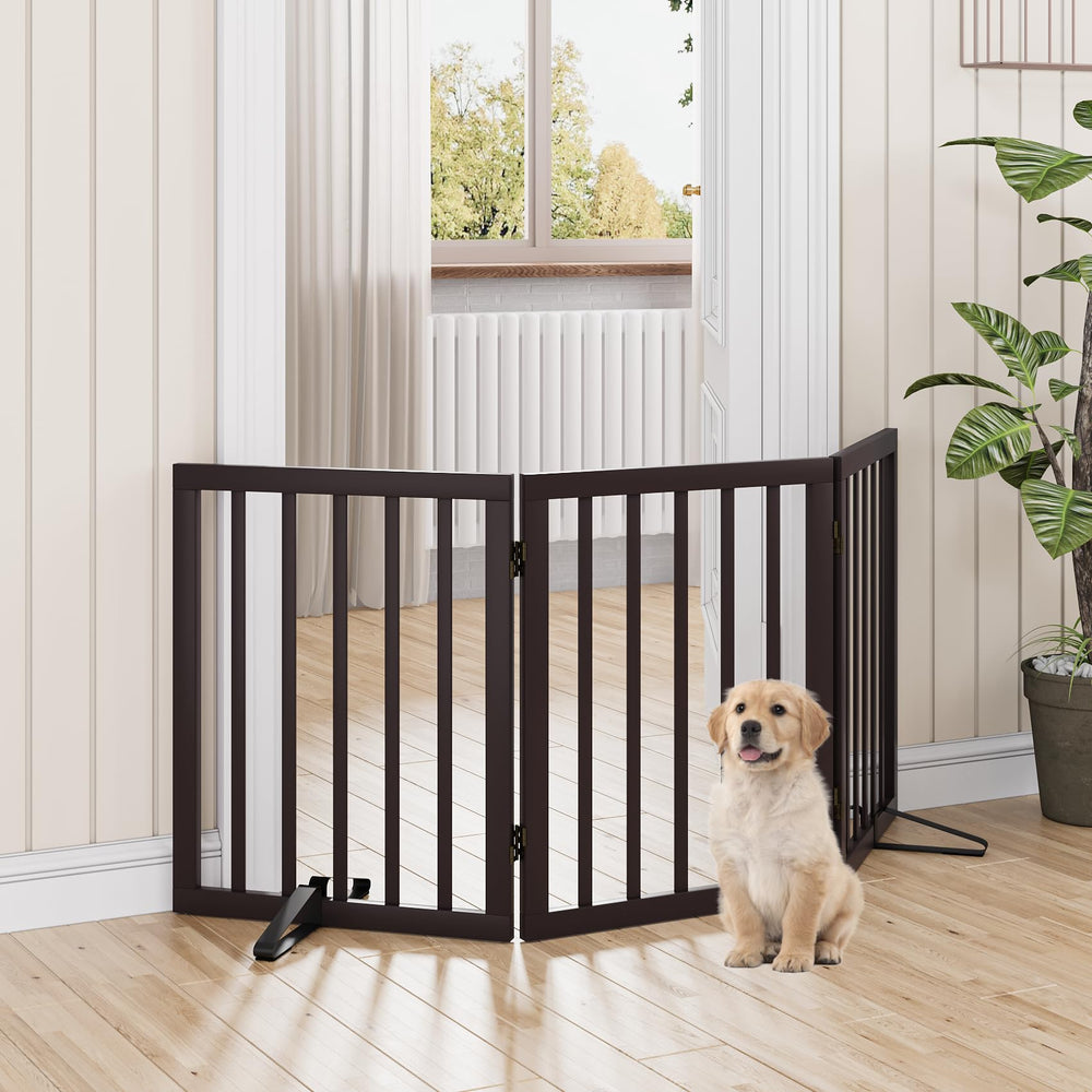 Mino Kesper dog gates fully expanded demonstrate wide openings from 20 to 55 inches.