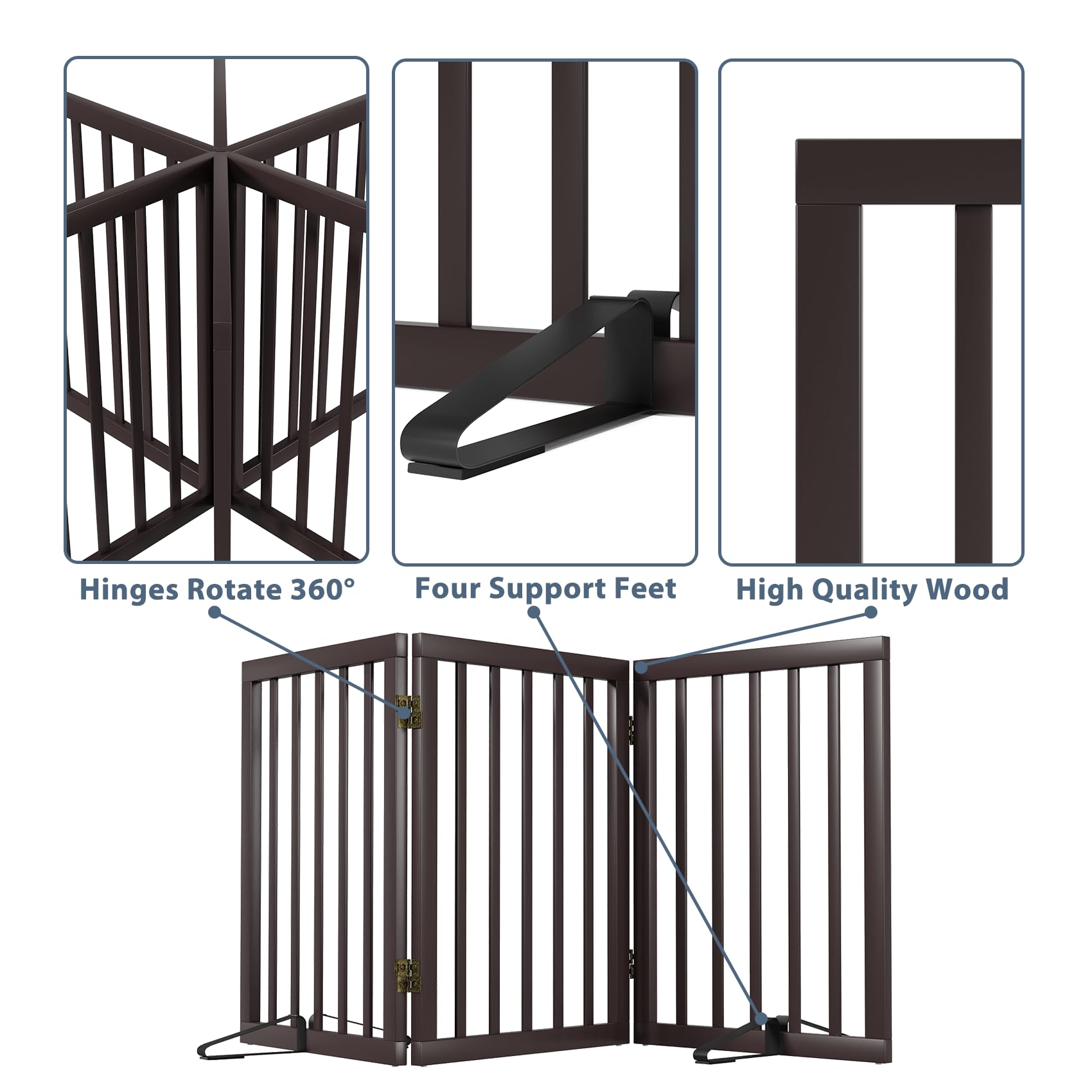 Mino Kesper's wooden gate design blends with home decor and adds sturdy barrier.