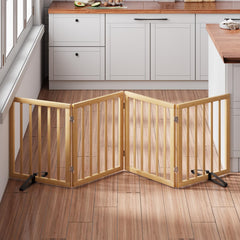 Mino Kesper freestanding dog gate with non-slip bottom keeps corners safe